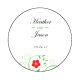 FLowers Small Circle Wedding Labels 
